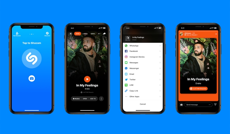 Instagram и Shazam