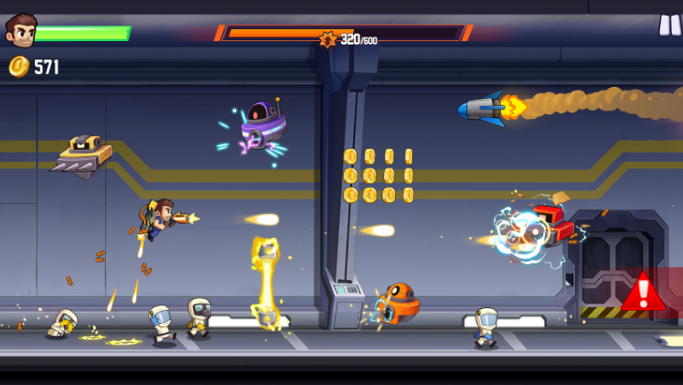 Скриншот з офлайн-гри Jetpack Joyride