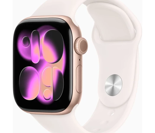Apple Watch Series 11 GPS 42mm Rose Gold Aluminium Case with Light Blush Sport Band - S/M (MEU04RK/A)