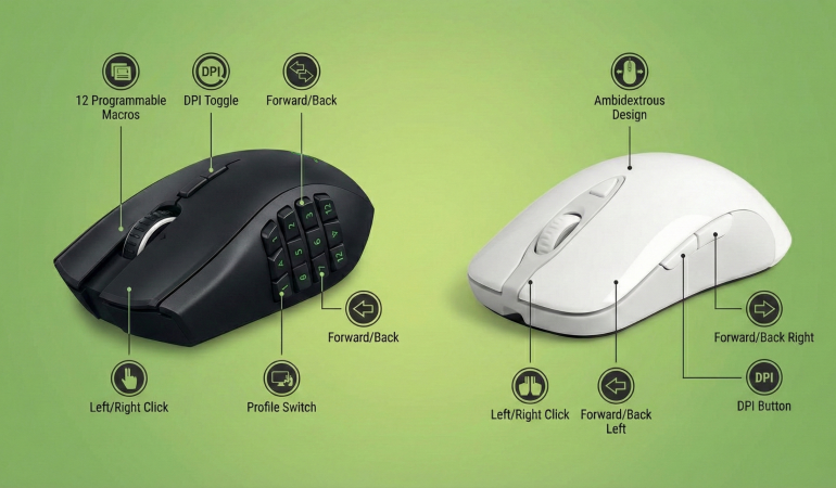 миші з безшумними перемикачами