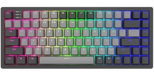 Клавіатура ігрова Dark Project KD83A Gateron Cap Teal RGB ENG/UA Black/Cloud Grey (KB-GCT-871-100004)