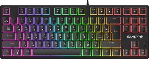 Клавіатура ігрова механічна GamePro MK80R Red Switch RGB