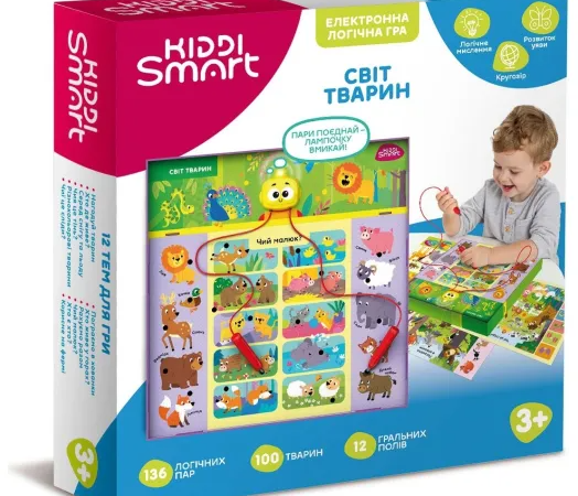 Електронна логічна гра KIDDI SMART – ВІКТОРИНА СВІТ ТВАРИН