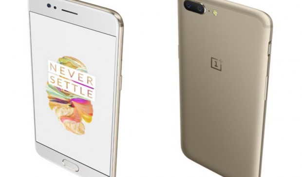 Флагманский смартфон  OnePlus 5 теперь в золоте. OnePlus-5-soft-gold-front-back-