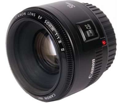 Canon EF 50mm F1.8 II - вид сбоку Canon EF 50mm F1.8 II - вид сбоку