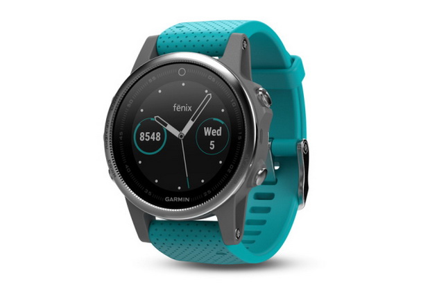 Garmin fenix 5S Silver with turquoise band-photo 1