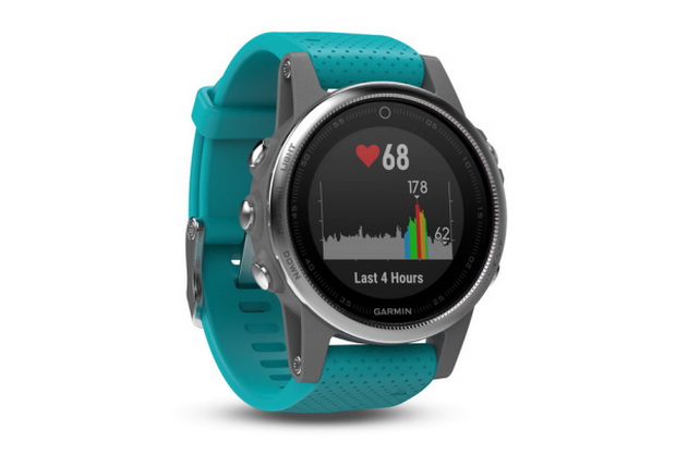 Garmin fenix 5S Silver with turquoise band-photo 2