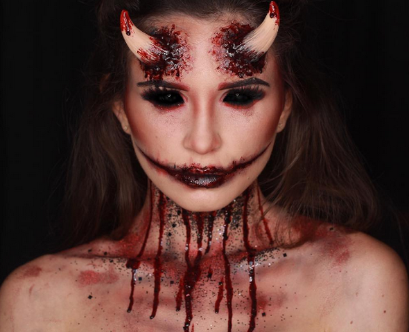Halloween-макияж иллюзии фото 8