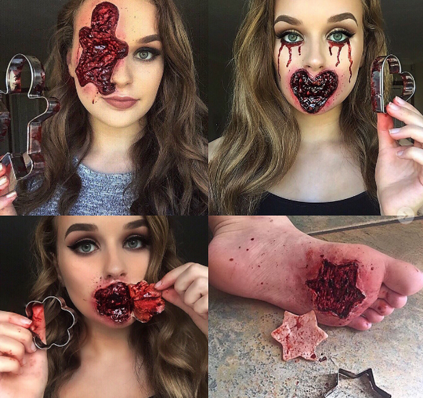 Halloween-оторванная кожа и раны фотопримеры работ из Инстаграма