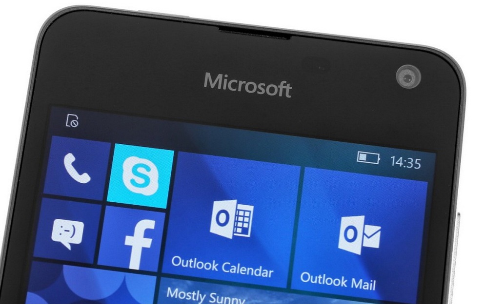 Microsoft Lumia 650-фронтальная камера