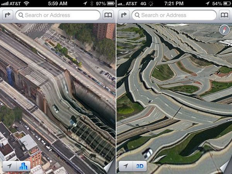 Неправльная работа Apple Maps
