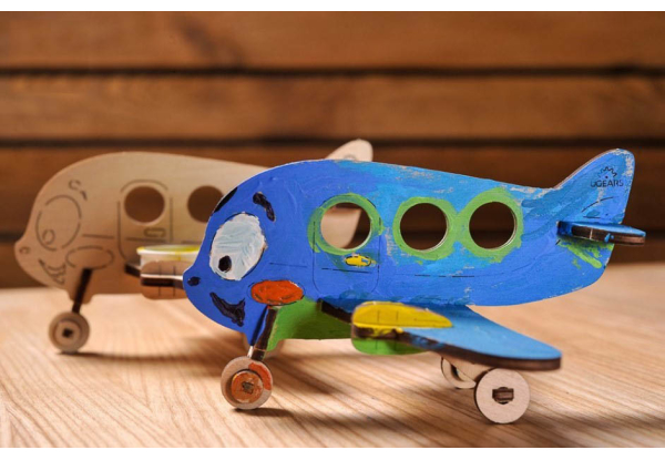 Пазл 3D Ukrainian Gears модель-раскраска-аэроплан фото 1