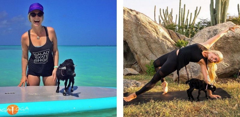 Rachel Brathen-йога с козой фото 5