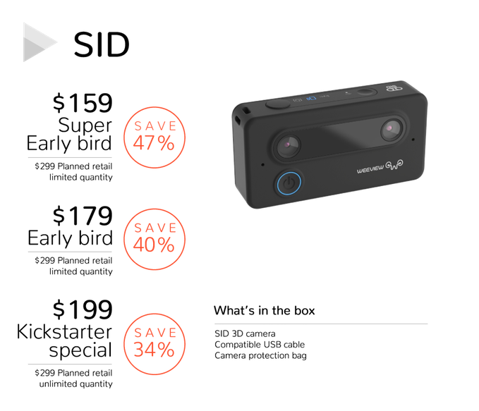 SID - первая в мире 3D-камера с эффектами дополненной реальности – комплект поставки 1