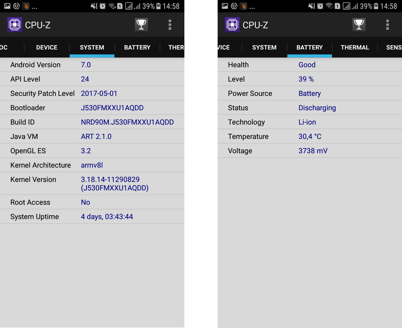 Samsung Galaxy J5 2017-system