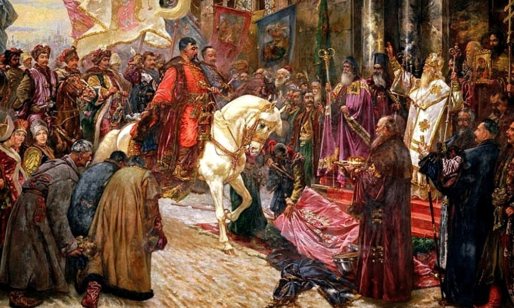 Богдан Хмельницкий въезжает в Киев