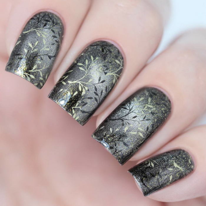 Стемпинг-новогодний маникюр идеи фото 3