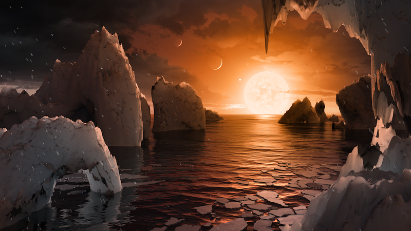 TRAPPIST-1-поверхность экзопланет иллюстрация