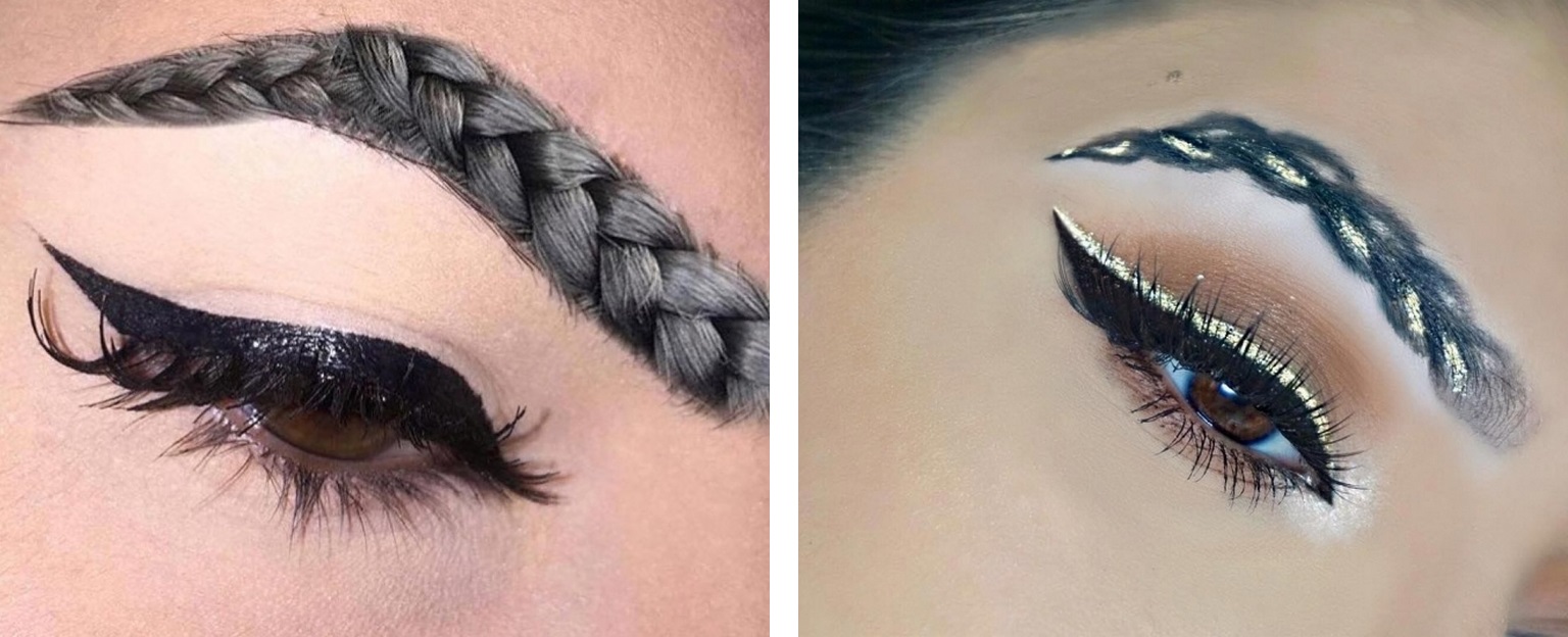 Тренды Instagram-плетеные брови вариант 4