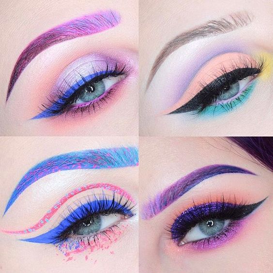 Тренды Instagram-цветные брови вариант 2