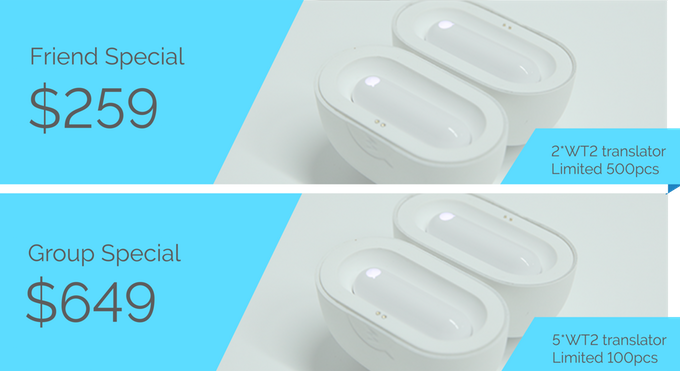 WT2 - Bluetooth-гapнитуpа, которая переводит речь собеседника – вариант 3