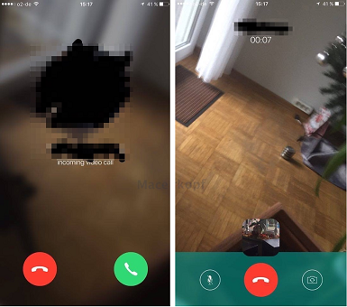 iOS Whatsapp Video Calling